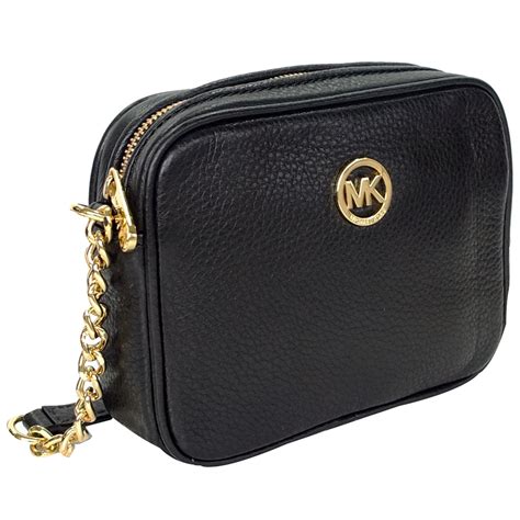 michael kors small black crossbody purse|mk purses black with gray.